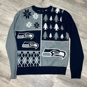 Seahawks Christmas sweater youth‎ 10/12